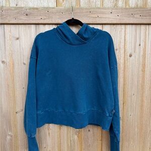 Women’s JoyLab French Terry Acid Wash Hoodie in Blue